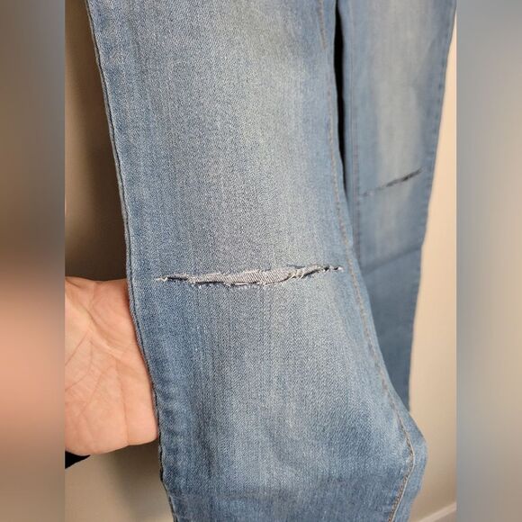 NEW Aphrodite Jeans Skinny Split Knee Light Wash High Waist Size 29 Minimalist - Picture 4 of 9